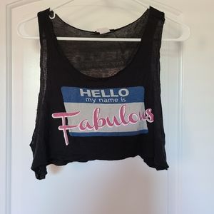 "Hello, I'm Fabulous" crop top
